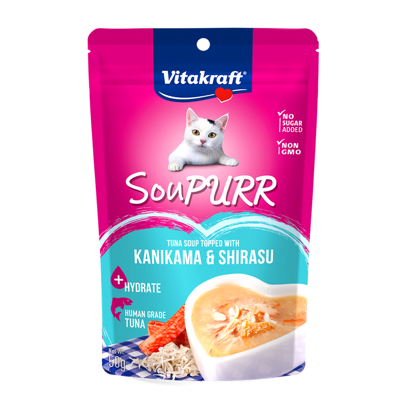 Vitakraft Cat Soupurr Tuna Soup Topped with Kanikama & Shirasu 50g