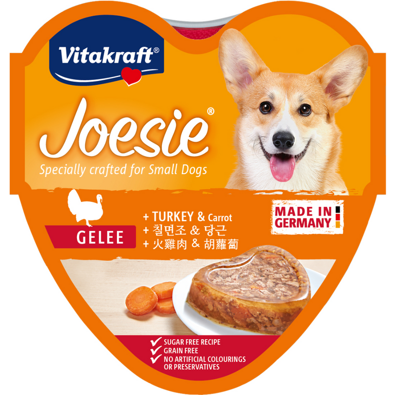 Vitakraft Dog Joesie Hearts Turkey & Carrot 85g