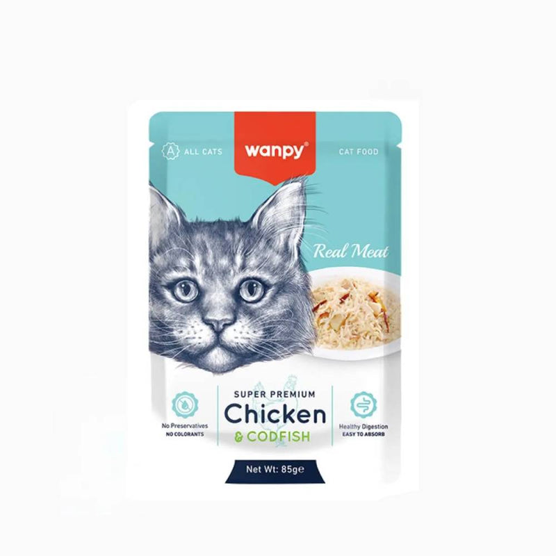 Wanpy Cat Super Premium Chicken & Codfish 85g