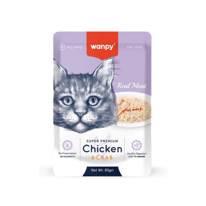 Wanpy Cat Super Premium Chicken & Crab 85g