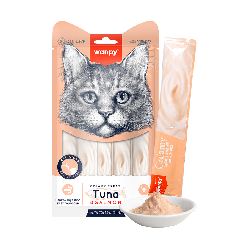 Wanpy Cat Treat Creamy Tuna & Salmon 70g