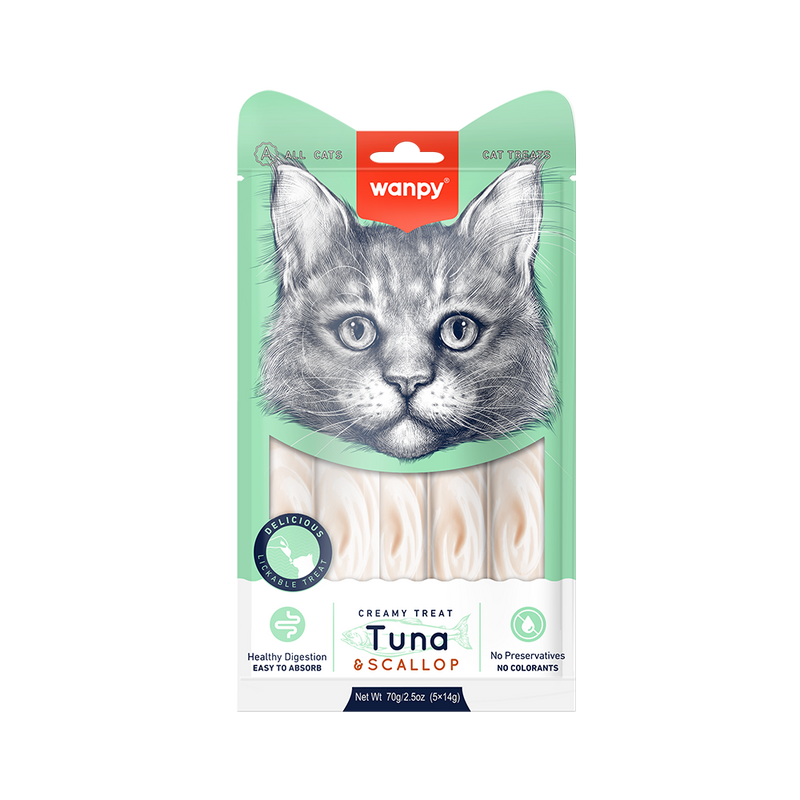 Wanpy Cat Treat Creamy Tuna & Scallop 70g