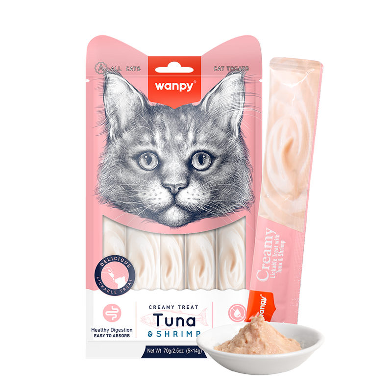 Wanpy Cat Treat Creamy Tuna & Shrimp 70g