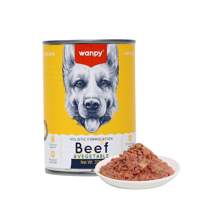 Wanpy Premium Dog Canned Food Beef & Vegetable 375g