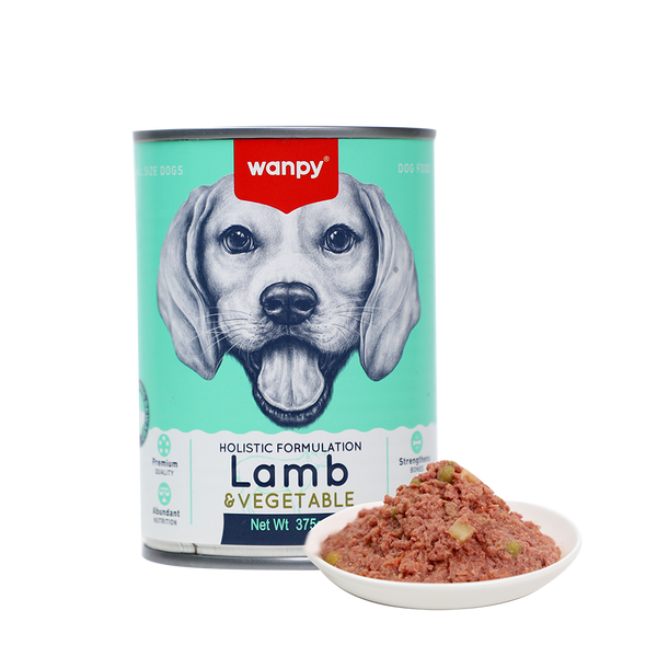 Wanpy Premium Dog Canned Food Lamb Vegetable 375g