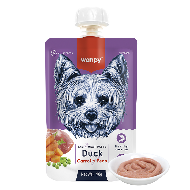 Wanpy Dog Tasty Meat Paste Duck Carrot & Peas 90g