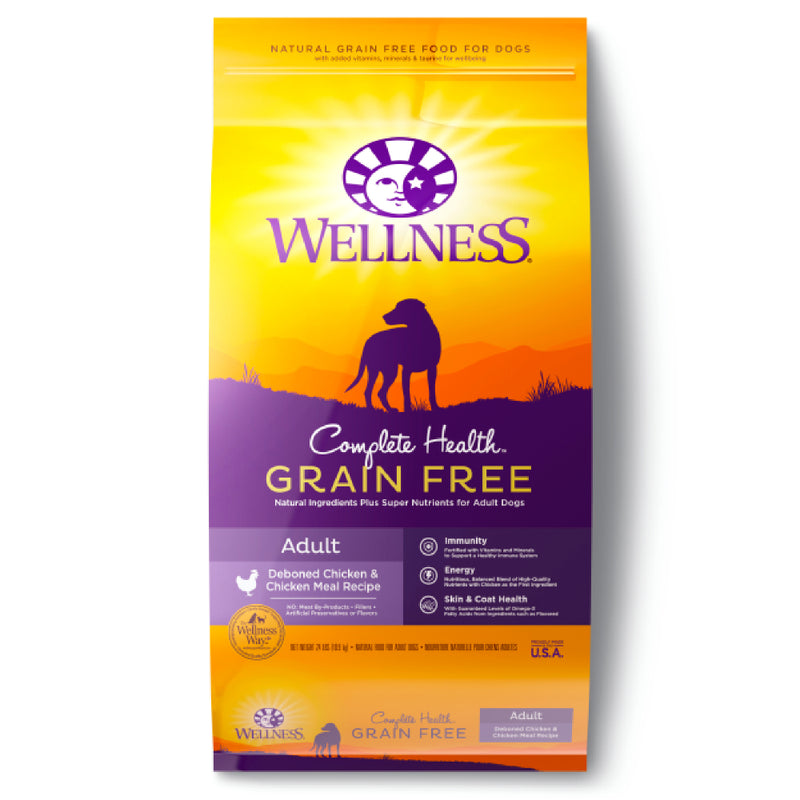 Wellness Dog Complete Health Grain Free Adult Deboned Chicken & Chicken Meal Recipe 24lb