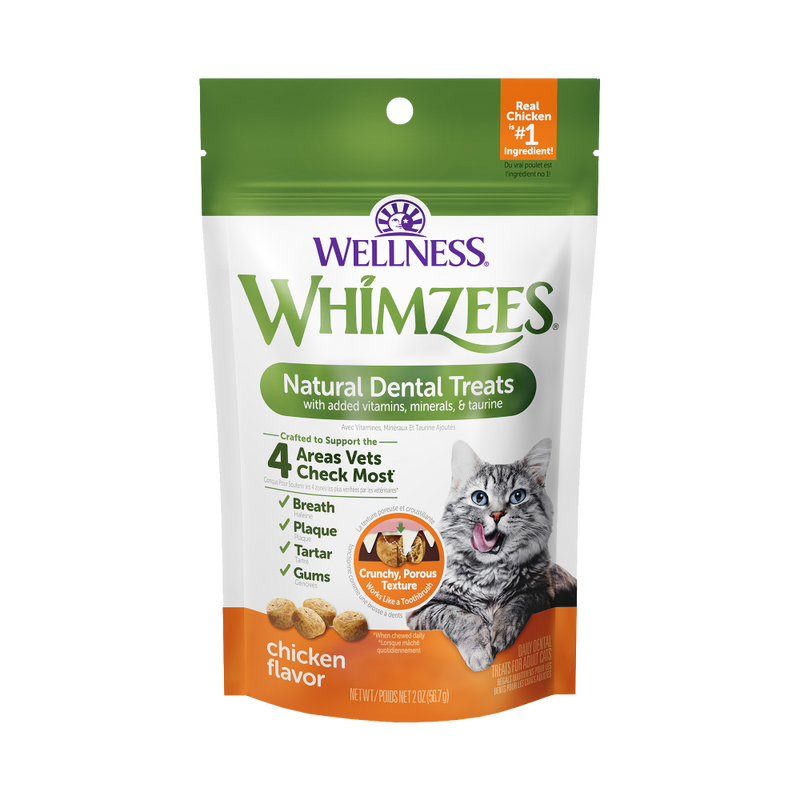 Whimzees Cat Natural Dental Treats Chicken 2oz