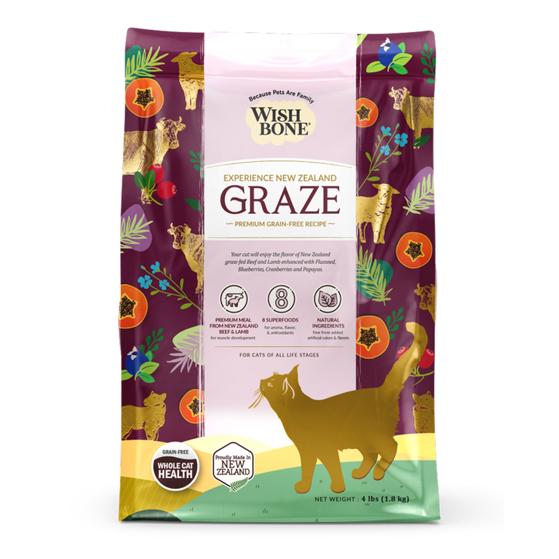 Wishbone Cat Graze Beef & Lamb Grain Free 4lb