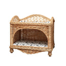 Yinuo Rattan Two-tier Pet Villa - L (L66cm x B49cm x H52cm)