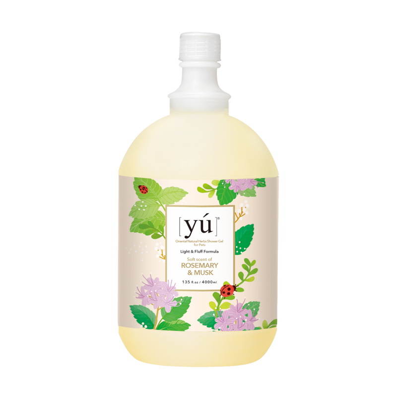 Yu Oriental Natural Herbs Shower Gel Rosemary & Musk for Cats & Dogs 4000ml