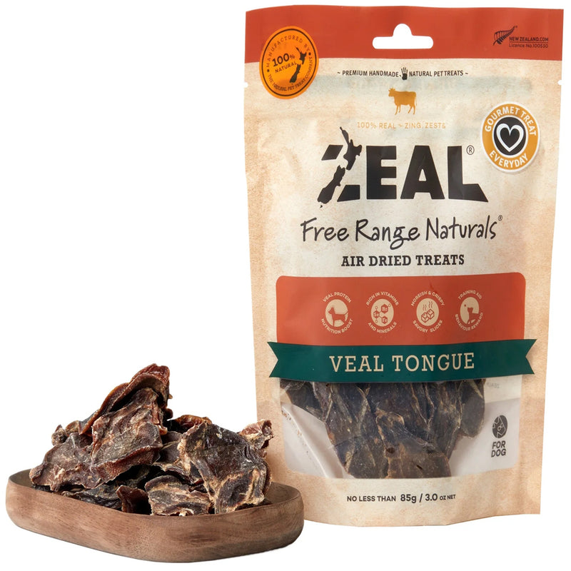 Zeal Dog Air Dried Treats Veal Tongue 85g