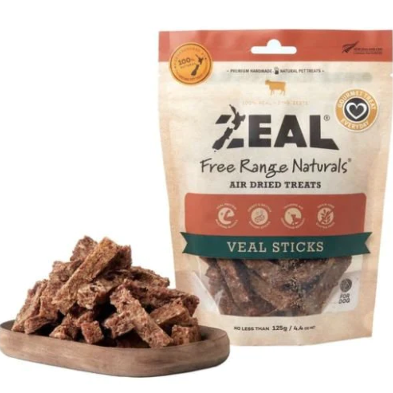 Zeal Dog Air Dried Treats Veal Sticks 125g