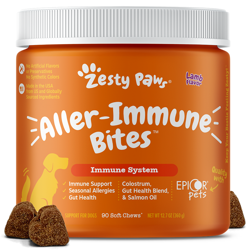 Zesty Paws Dog Aller-Immune Bites Lamb 90soft chews