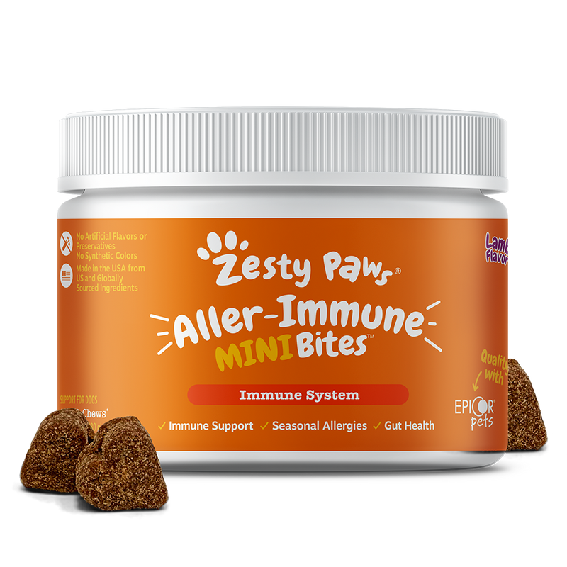 Zesty Paws Dog Aller-Immune Mini Bites Lamb 90soft chews