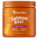 Zesty Paws Dog Salmon Bites Skin & Coat Bacon 90soft chews