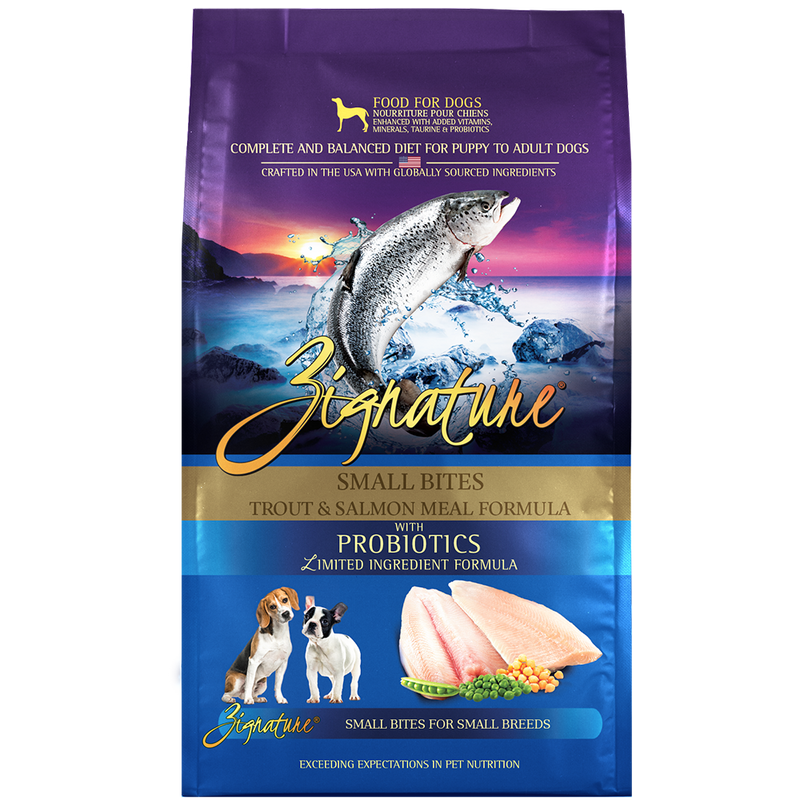 Zignature Dog Trout & Salmon Formula Small Bites 12.5lb
