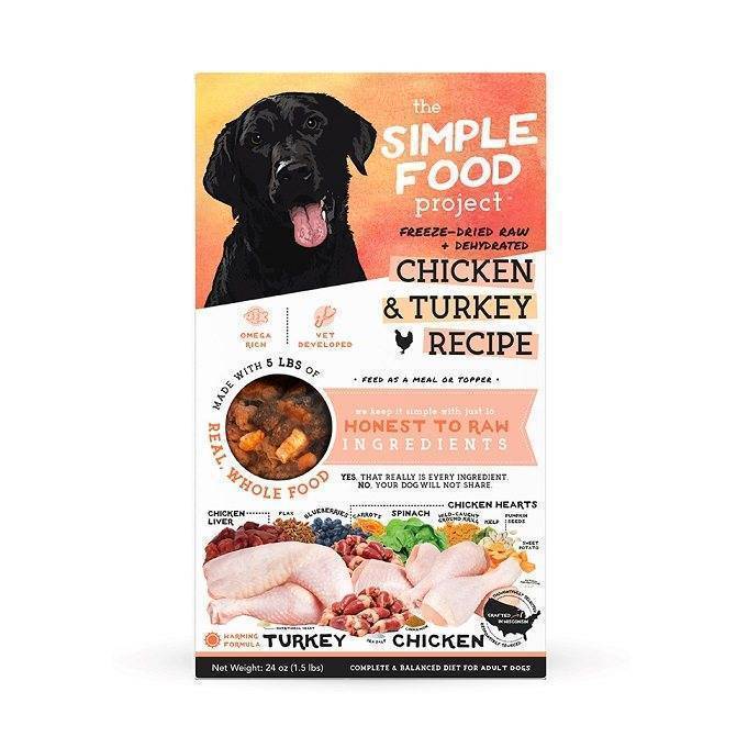 The Simple Food Project Dog Freeze-Dried & Dehydrated Chicken & Turkey 680g