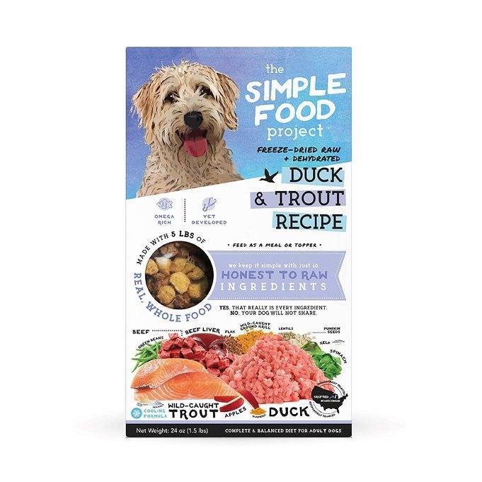 The Simple Food Project Dog Freeze-Dried & Dehydrated Duck & Trout 680g