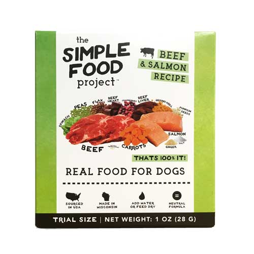 The Simple Food Project Dog Freeze-Dried & Dehydrated Beef & Salmon 28g