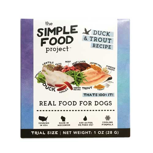The Simple Food Project Dog Freeze-Dried & Dehydrated Duck & Trout 28g