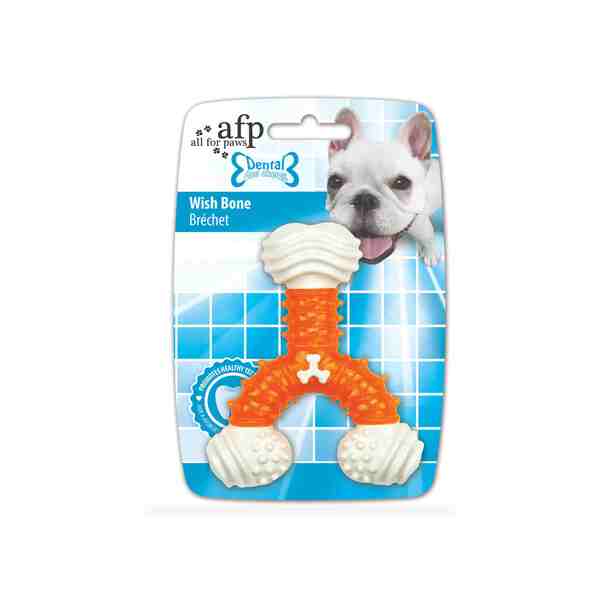 All For Paws Dental Dog Chews Wish Bone Orange
