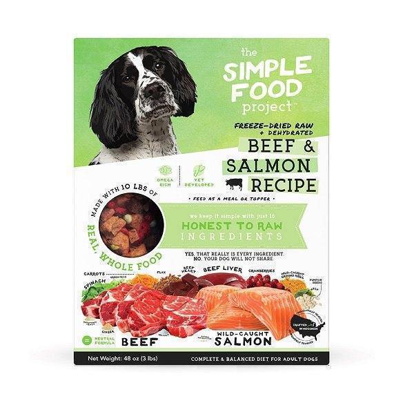 The Simple Food Project Dog Freeze-Dried & Dehydrated Beef & Salmon 1.36kg