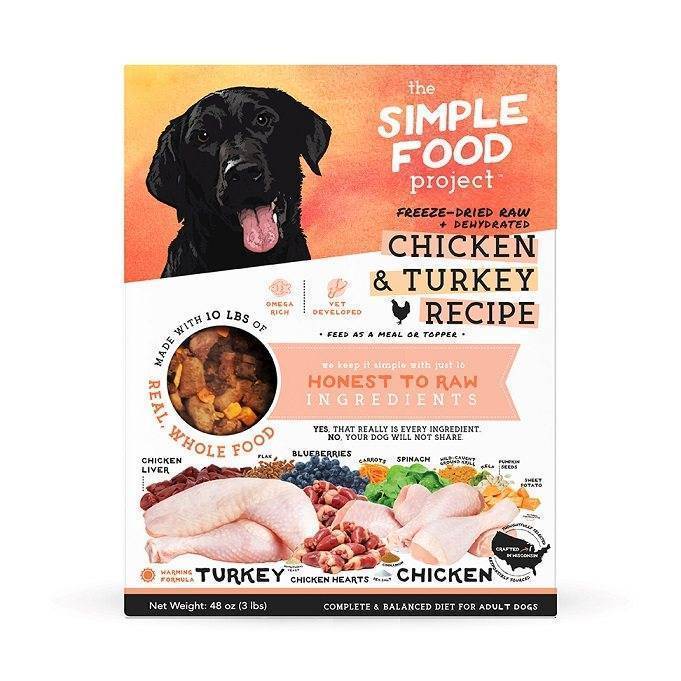 The Simple Food Project Dog Freeze-Dried & Dehydrated Chicken & Turkey 1.36kg