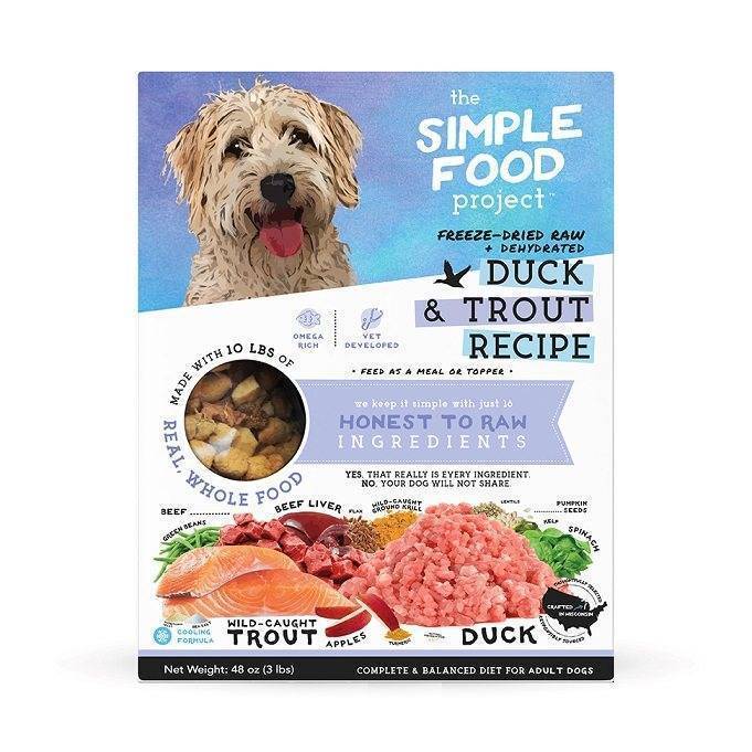 The Simple Food Project Dog Freeze-Dried & Dehydrated Duck & Trout 1.36kg
