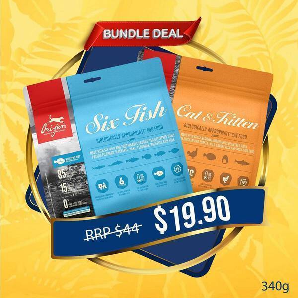 *BUNDLE* Orijen Cat 340g Bundle - 6 Fish Formula + Cat & Kitten Formula