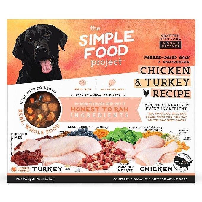 The Simple Food Project Dog Freeze-Dried & Dehydrated Chicken & Turkey 2.72kg