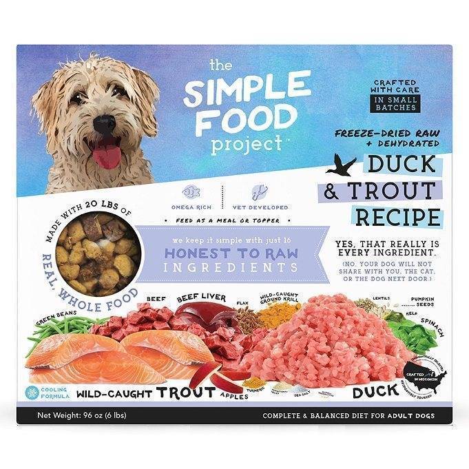 The Simple Food Project Dog Freeze-Dried & Dehydrated Duck & Trout 2.72kg
