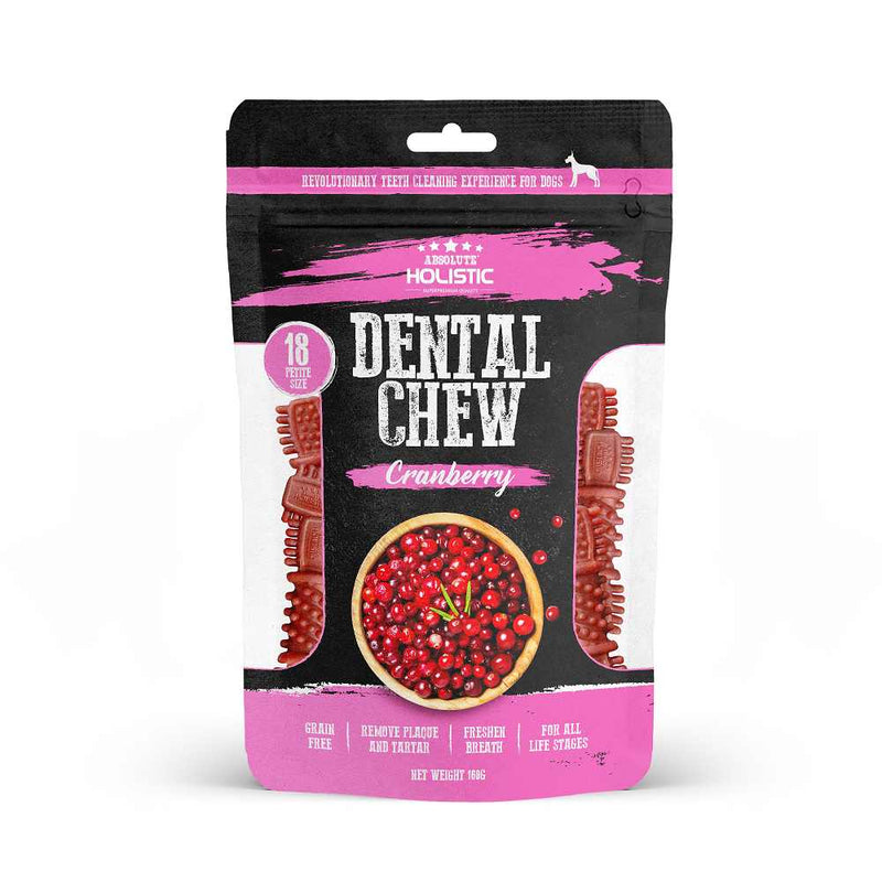 Absolute Holistic Dog Grain-Free Dental Chew Cranberry Petite 160g