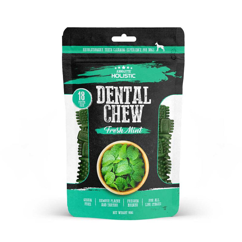 Absolute Holistic Dog Grain-Free Dental Chew Fresh Mint Petite 160g