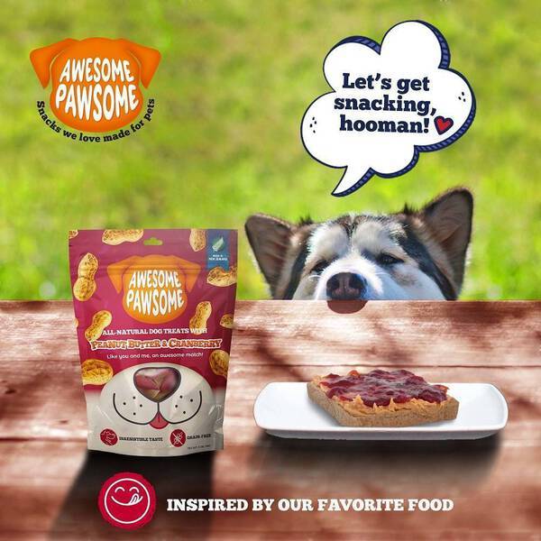 Awesome Pawsome Dog Peanut Butter & Cranberry 85g