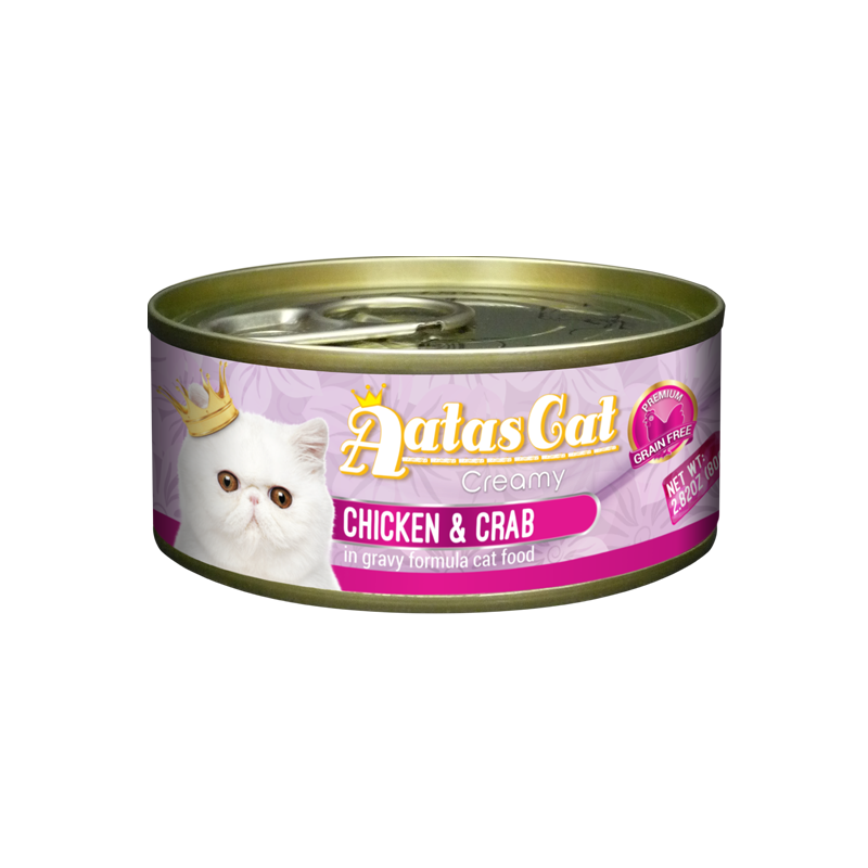 Aatas Cat Creamy Chicken & Crab in Gravy 80g