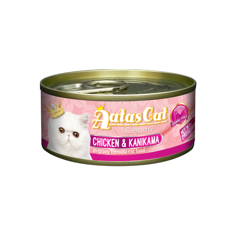 Aatas Cat Creamy Chicken & Kanikama in Gravy 80g