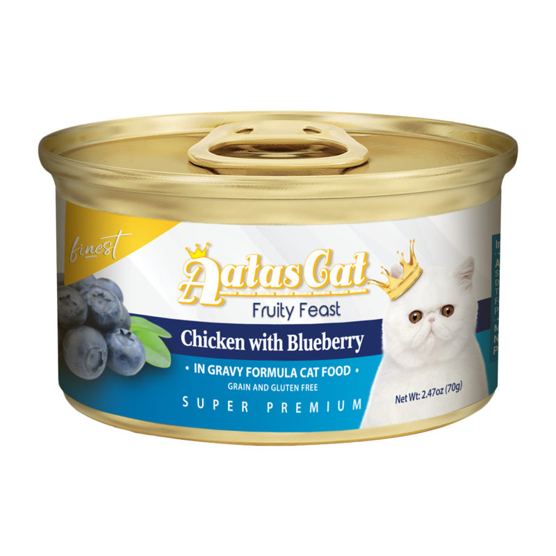 Aatas Cat Finest Fruity Feast Chicken with Blueberry in Gravy 70g