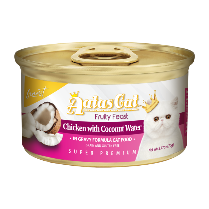 Aatas Cat Finest Fruity Feast Chicken with Coconut Water in Gravy 70g