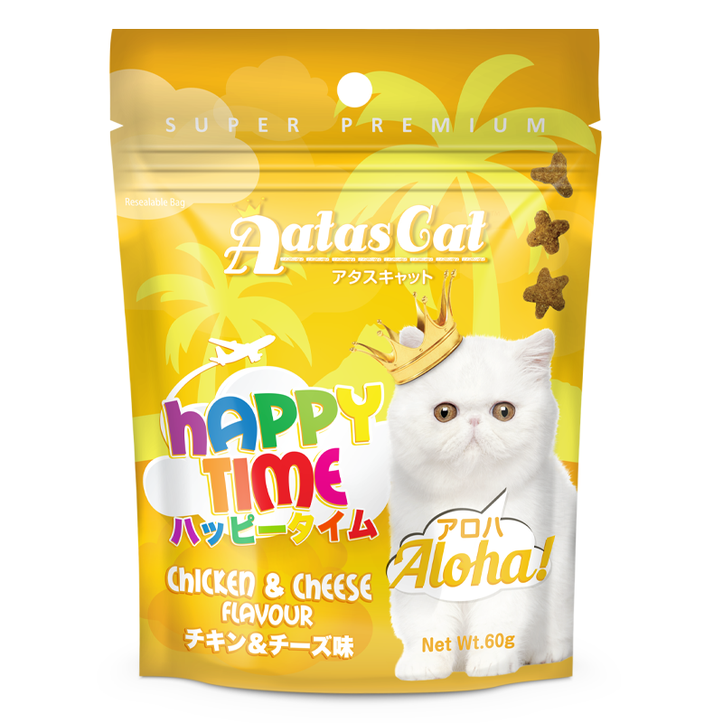 Aatas Cat Happy Time Aloha! - Chicken & Cheese 60g