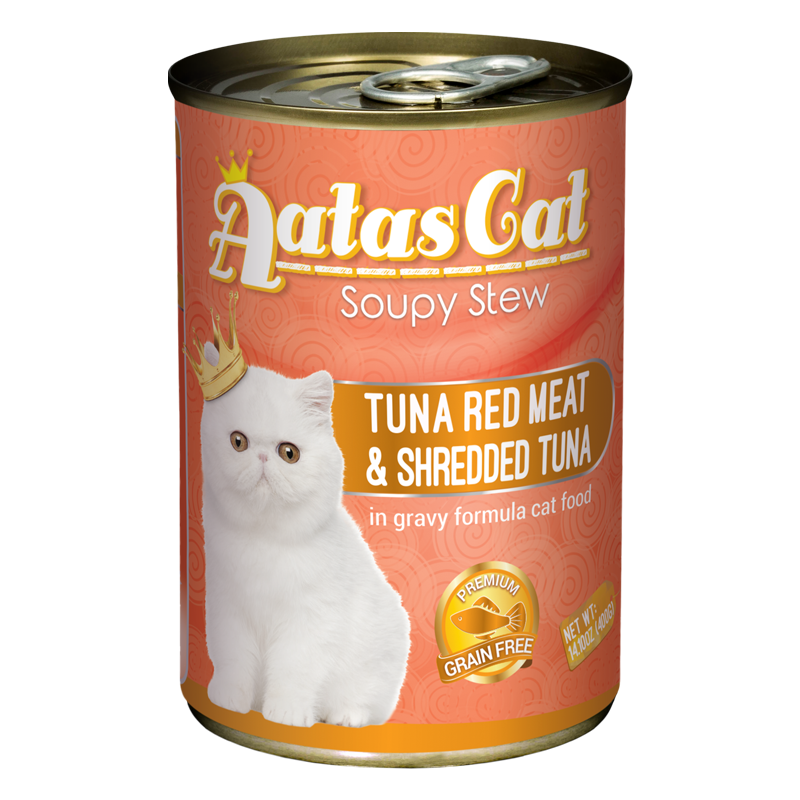 Aatas Cat Soupy Stew Tuna Red Meat with Shredded Tuna in Gravy 400g
