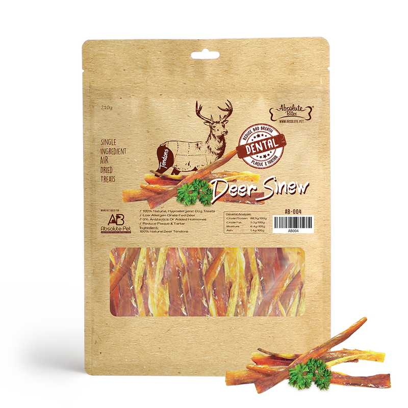 Absolute Bites Air-Dried Deer Sinew 210g