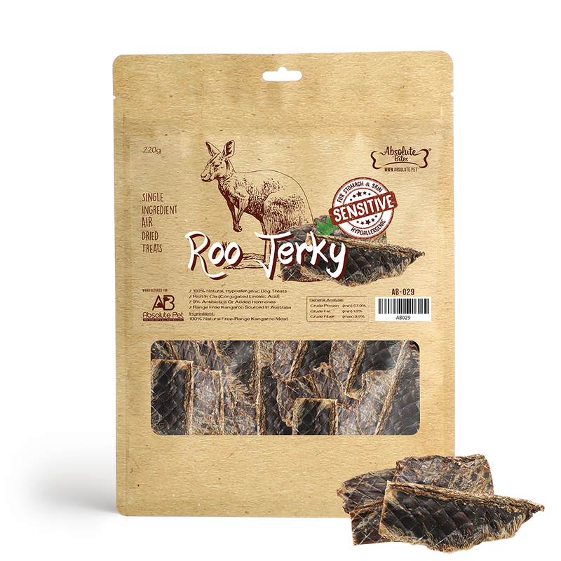Absolute Bites Air-Dried Roo Jerky 220g
