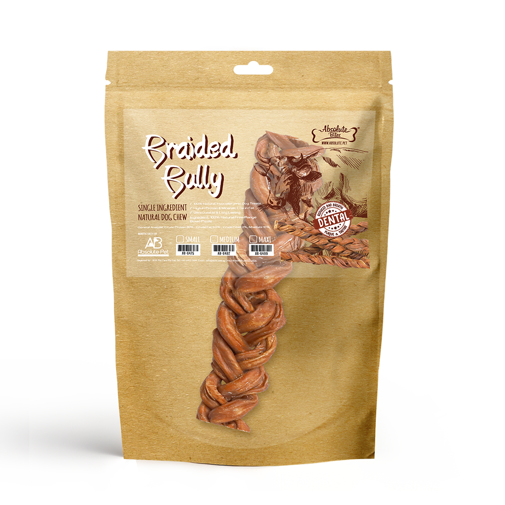 Absolute Bites Braided Bully Stick Maxi 1pc