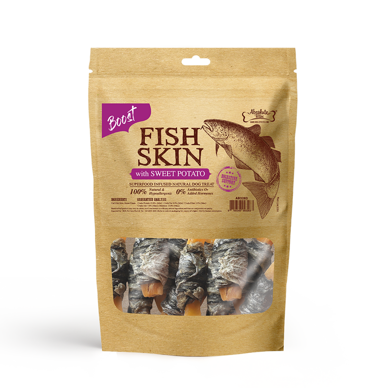 Absolute Bites Fish Skin with Sweet Potato 100g