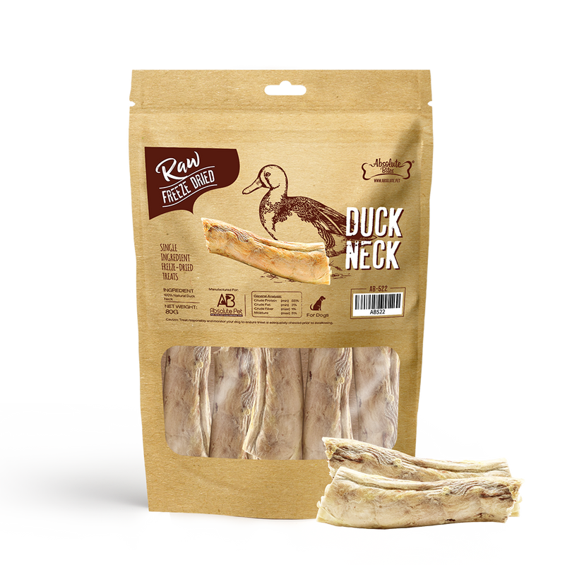 Absolute Bites Freeze-Dried Raw Duck Neck 80g