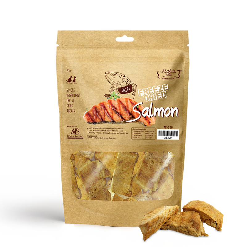 Absolute Bites Dog & Cat Freeze-Dried Salmon Fillet 45g