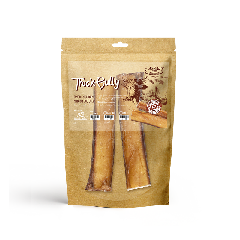 Absolute Bites Thick Bully Stick Large 2pcs