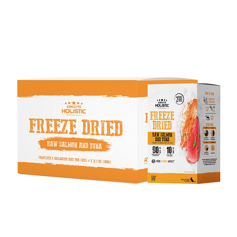 Absolute Holistic Cat Freeze Dried Raw Patties Salmon & Tuna 12.7oz