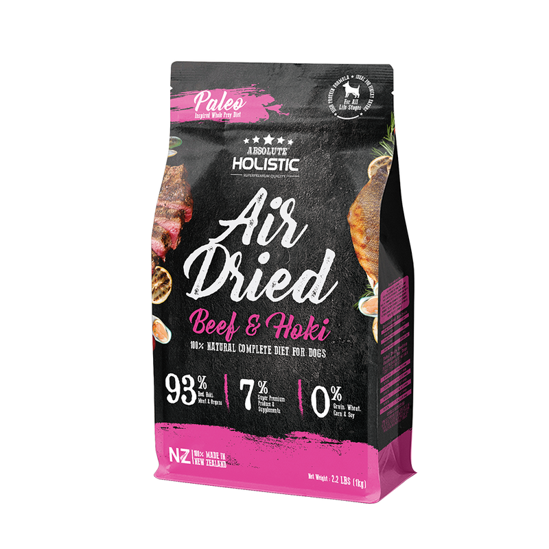 Absolute Holistic Dog Air-Dried Beef & Hoki 1kg